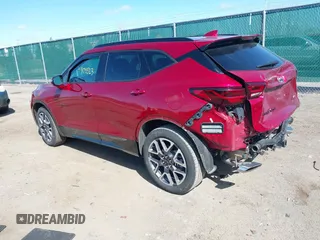 2023 Chevrolet Blazer RS with VIN 3GNKBKRS9PS168281, listed as a IAAI auction lot 41904523 with 28,588 mi miles and . Bid and sale history available at DreamBid. Image 3.