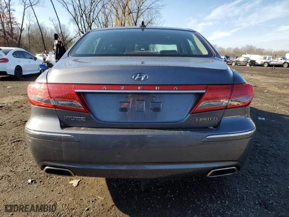 2011 Hyundai Azera Limited with VIN KMHFC4DFXBA552587, listed as a Copart auction lot 82051744 with 78,478 mi miles and Non Repairable. Bid and sale history available at carsss.com. Image 6.