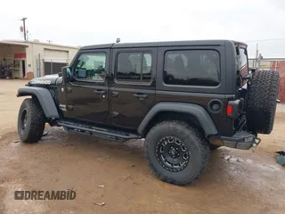2018 Jeep Wrangler Unlimited Sport with VIN 1C4HJXDN6JW190027, listed as a IAAI auction lot 41351708 with 59,315 mi miles and . Bid and sale history available at DreamBid. Image 3.