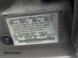2002 Nissan Sentra GXE z VIN 3N1CB51A62L555071, wystawiony jako IAAI lot #41938237 z przebiegiem 176 560 mil mil oraz . Historia ofert i sprzedaży dostępna na DreamBid. Obrazek 9.