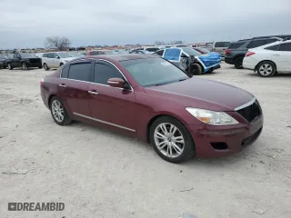 2010 Hyundai Genesis with VIN KMHGC4DF3AU101521, listed as a Copart auction lot 45555195 with 127,577 mi miles and Salvage Title. Bid and sale history available at carsss.com. Image 4.
