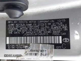 2015 Toyota Prius Four with VIN JTDKN3DUXF0482915, listed as a IAAI auction lot 41827372 with 125,830 mi miles. Bid and sale history available at carsss.com. Image 9.