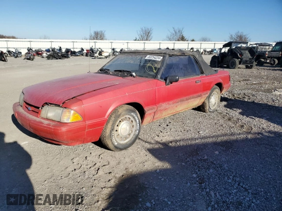 1992 Ford Mustang with VIN 1FACP44M2NF114167, listed as a Copart auction lot 83254224 with 35,482 mi miles and Clean title. Bid and sale history available at DreamBid. Image 1.
