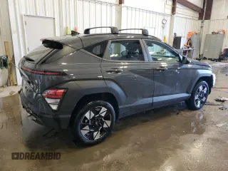 2024 Hyundai Kona SEL with VIN KM8HBCABXRU163075, listed as a Copart auction lot 44780725 with 7,827 mi miles and Salvage Title. Bid and sale history available at carsss.com. Image 3.
