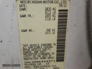 2013 Nissan Altima 2.5 SL with VIN 1N4AL3AP6DN444975, listed as a Copart auction lot 49169105 with 159,417 mi miles and Salvage Title. Bid and sale history available at carsss.com. Image 14.