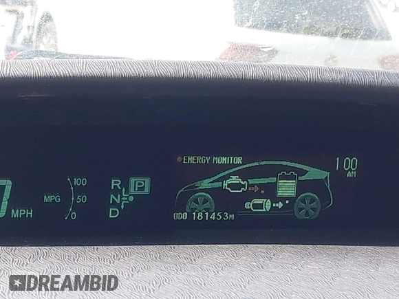 2011 Toyota Prius I with VIN JTDKN3DU4B5325944, listed as a IAAI auction lot 42028437 with 181,453 mi miles. Bid and sale history available at carsss.com. Image 7.