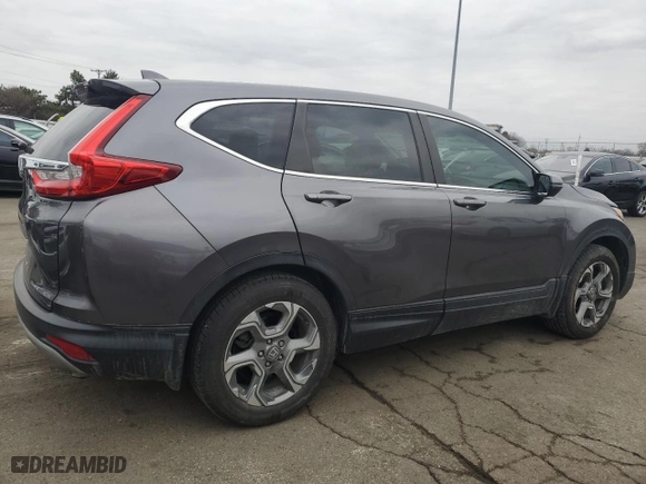2017 Honda CR-V EX-L with VIN 7FARW1H80HE020675, listed as a Copart auction lot 48025055 with 53,763 mi miles and Salvage Title. Bid and sale history available at carsss.com. Image 3.