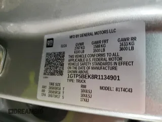 2024 GMC Canyon 2WD Elevation with VIN 1GTP5BEK8R1134901, listed as a Copart auction lot 78165224 with 11,459 mi miles and Salvage Title. Bid and sale history available at carsss.com. Image 12.