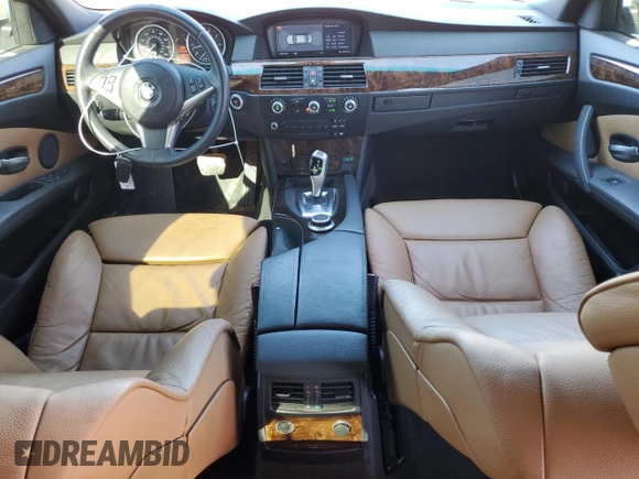 2008 BMW 5 Series 550i with VIN WBANW53588CT54834, listed as a Copart auction lot 46326725 with 182,990 mi miles and Salvage Title. Bid and sale history available at carsss.com. Image 8.