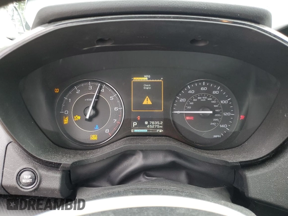 2020 Subaru Impreza z VIN 4S3GKAB68L3611929, wystawiony jako Copart lot #55852725 z przebiegiem 45 275 mil mil oraz Szkoda całkowita • Salvage title. Historia ofert i sprzedaży dostępna na DreamBid. Obrazek 9.