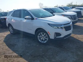 2022 Chevrolet Equinox LT with VIN 3GNAXKEV4NL237107, listed as a IAAI auction lot 41949948 with 23,113 mi miles and . Bid and sale history available at DreamBid. Image 1.