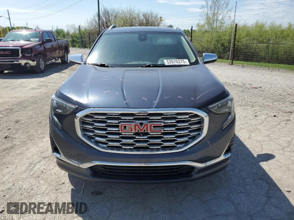 2019 GMC Terrain Denali with VIN 3GKALXEX9KL295684, listed as a Copart auction lot 53976375 with 92,706 mi miles and Salvage title. Bid and sale history available at DreamBid. Image 5.