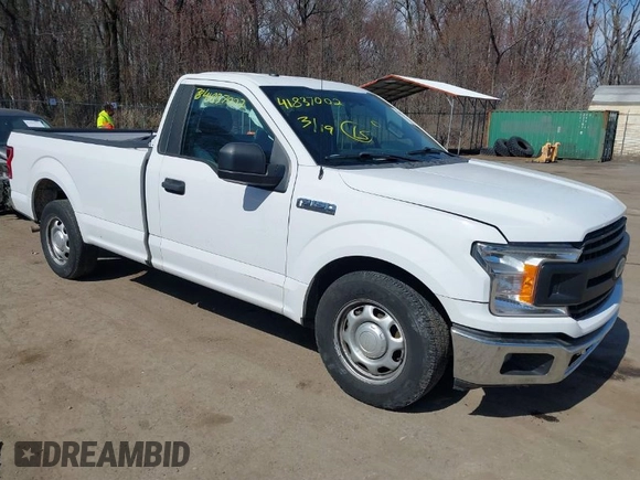 2018 Ford F-150 XL with VIN 1FTMF1CB7JKC77821, listed as a IAAI auction lot 41837002 with 128,867 mi miles. Bid and sale history available at carsss.com. Image 1.