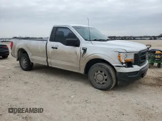 2021 Ford F-150 XL with VIN 1FTMF1C59MKF04988, listed as a Copart auction lot 45366475 with 68,839 mi miles and Salvage title. Bid and sale history available at DreamBid. Image 4.