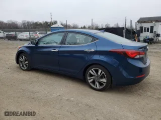 2015 Hyundai Elantra Limited with VIN KMHDH4AE2FU424014, listed as a Copart auction lot 49091015 with 46,928 mi miles and Salvage Title. Bid and sale history available at carsss.com. Image 2.