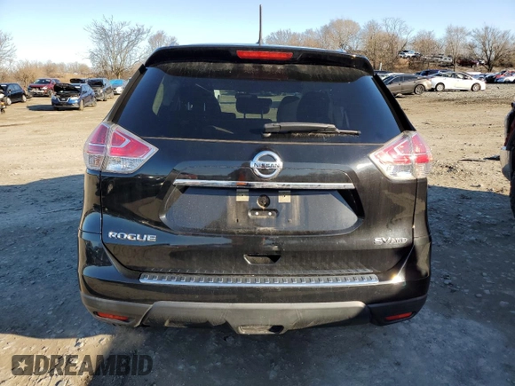 2016 Nissan Rogue SV with VIN KNMAT2MV4GP657088, listed as a Copart auction lot 45084415 with 62,103 mi miles and Salvage Title. Bid and sale history available at carsss.com. Image 6.