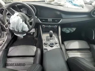 2019 Alfa Romeo Giulia Ti Sport with VIN ZARFANBN9K7608273, listed as a Copart auction lot 55487973 with 0 mi miles. Bid and sale history available at carsss.com. Image 8.