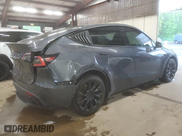 2021 Tesla Model Y Long Range with VIN 5YJYGDEE0MF076660, listed as a Copart auction lot 55957365 with 80,432 mi miles and Salvage Title. Bid and sale history available at DreamBid. Image 3.