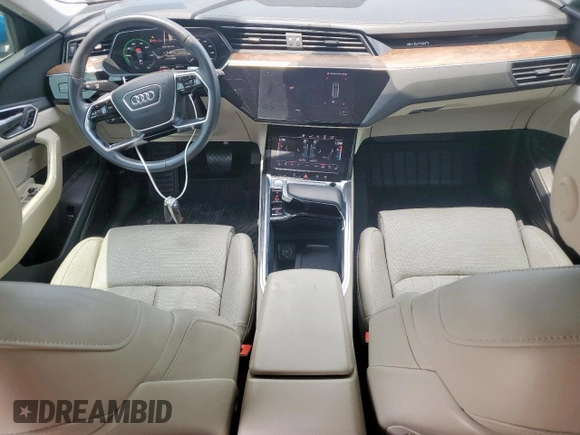 2019 Audi e-tron Prestige with VIN WA1VABGE1KB011946, listed as a Copart auction lot 56902655 with 43,898 mi miles and Salvage title. Bid and sale history available at DreamBid. Image 8.