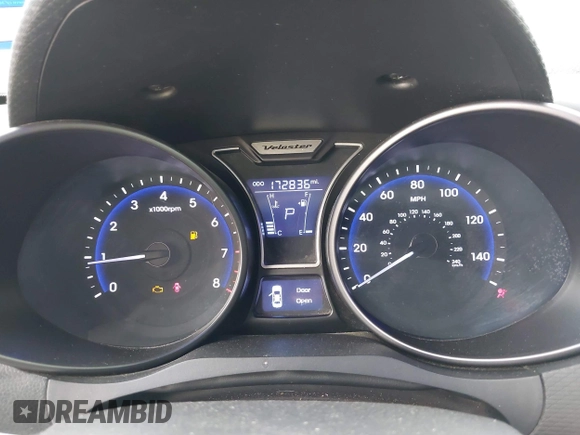 2013 Hyundai Veloster Turbo with VIN KMHTC6AE5DU104074, listed as a IAAI auction lot 42225574 with 172,836 mi miles and . Bid and sale history available at DreamBid. Image 7.