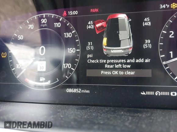 2022 Land Rover Range Rover Sport HSE Dynamic with VIN SALWR2SE1NA202134, listed as a IAAI auction lot 41617368 with 86,852 mi miles and . Bid and sale history available at DreamBid. Image 15.