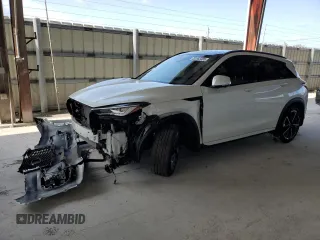 2023 Infiniti QX50 Sport with VIN 3PCAJ5FAXPF117708, listed as a Copart auction lot 52363485 with 11,382 mi miles and Salvage title. Bid and sale history available at DreamBid. Image 1.
