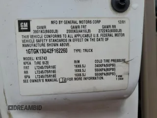 2002 GMC Sierra 1500HD SLE z VIN 1GTGK13U42F162260, wystawiony jako Copart lot #78520144 z przebiegiem Nie podano mil oraz Szkody całkowita. Historia ofert i sprzedaży dostępna na DreamBid. Obrazek 13.