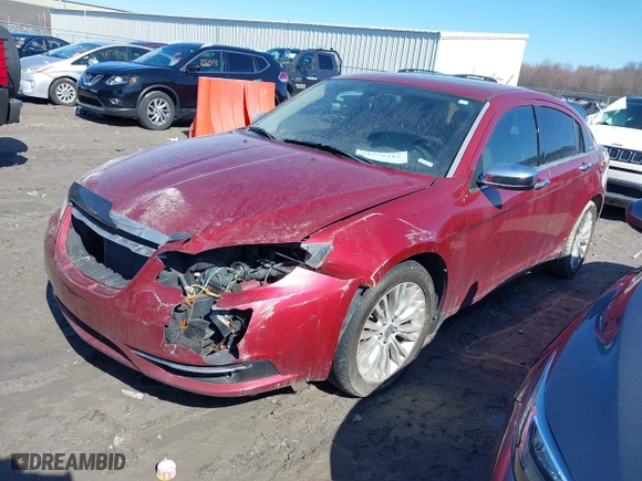 2011 Chrysler 200 Limited with VIN 1C3BC2FG5BN580274, listed as a IAAI auction lot 41750215 with 182,310 mi miles. Bid and sale history available at carsss.com. Image 2.