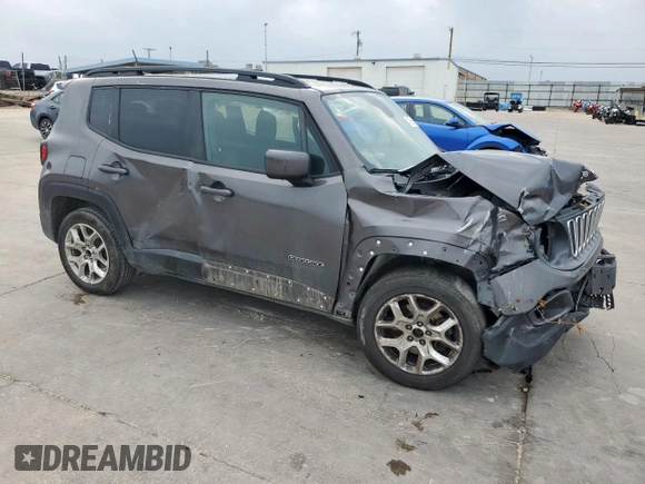 2017 Jeep Renegade Latitude with VIN ZACCJABB6HPE80579, listed as a Copart auction lot 47595555 with 145,931 mi miles and Salvage Title. Bid and sale history available at DreamBid. Image 4.