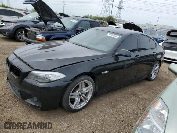 2013 BMW 5 Series 550i with VIN WBAFR9C57DDX80442, listed as a Copart auction lot 54935275 with 92,346 mi miles and Clean Title. Bid and sale history available at carsss.com. Image 1.