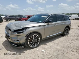 2023 Lincoln Aviator Reserve with VIN 5LM5J7WC7PGL10427, listed as a Copart auction lot 63441285 with 51,265 mi miles and Salvage title. Bid and sale history available at DreamBid. Image 1.