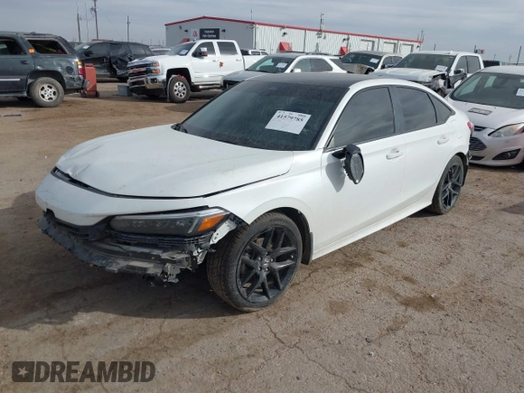 2022 Honda Civic Sedan Sport with VIN 2HGFE2F52NH523874, listed as a IAAI auction lot 41579785 with 1 mi miles. Bid and sale history available at carsss.com. Image 17.