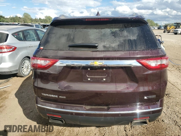 2018 Chevrolet Traverse Premier with VIN 1GNEVJKW2JJ100652, listed as a Copart auction lot 70258634 with 84,879 mi miles and Salvage Title. Bid and sale history available at carsss.com. Image 6.