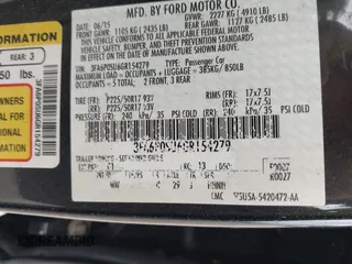 2016 Ford Fusion Titanium with VIN 3FA6P0SU6GR154279, listed as a IAAI auction lot 42127726 with Not provided miles and . Bid and sale history available at DreamBid. Image 9.