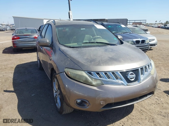 2009 Nissan Murano SL with VIN JN8AZ18W99W153743, listed as a IAAI auction lot 41674424 with 195,750 mi miles. Bid and sale history available at carsss.com. Image 1.