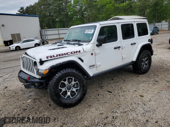 2018 Jeep Wrangler Unlimited Rubicon with VIN 1C4HJXFG2JW244664, listed as a Copart auction lot 52987455 with 40,463 mi miles and Salvage title. Bid and sale history available at DreamBid. Image 1.