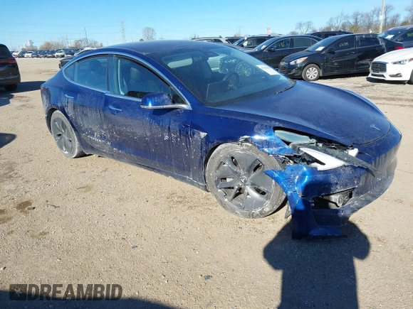 2018 Tesla Model 3 Long Range Battery with VIN 5YJ3E1EA0JF037736, listed as a IAAI auction lot 41423506 with 23,675 mi miles and . Bid and sale history available at DreamBid. Image 1.