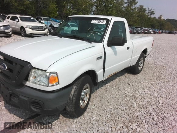 2010 Ford Ranger XL with VIN 1FTKR1AD5APA44784, listed as a Copart auction lot 57780835 with 132,635 mi miles and Salvage title. Bid and sale history available at DreamBid. Image 1.