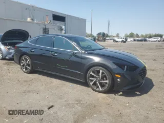 2021 Hyundai Sonata SEL Plus with VIN 5NPEJ4J28MH079484, listed as a Copart auction lot 52587065 with 77,717 mi miles and Salvage Title. Bid and sale history available at DreamBid. Image 4.