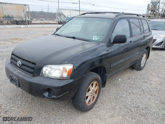 2006 Toyota Highlander with VIN JTEGP21A860097515, listed as a IAAI auction lot 41702204 with 237,665 mi miles. Bid and sale history available at carsss.com. Image 2.