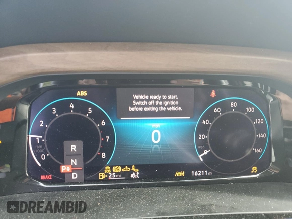2025 Volkswagen Atlas SE with VIN 1V2WR2CA0SC505701, listed as a Copart auction lot 58421425 with 16,211 mi miles and Clean title. Bid and sale history available at DreamBid. Image 9.