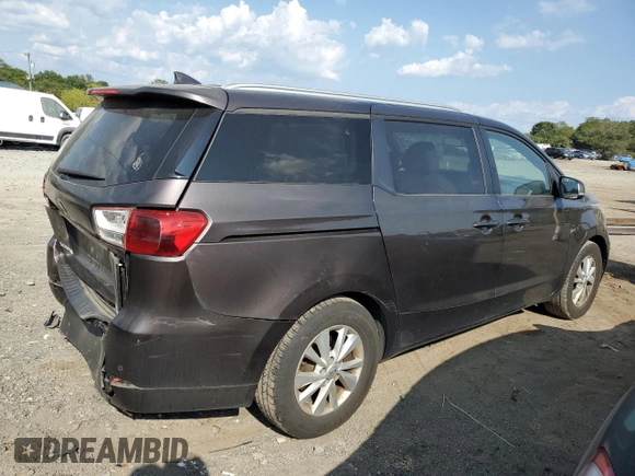 2016 Kia Sedona LX with VIN KNDMB5C15G6172514, listed as a Copart auction lot 72267704 with 81,284 mi miles and Salvage Title. Bid and sale history available at carsss.com. Image 3.