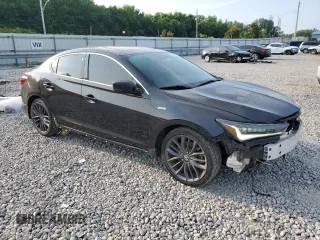 2019 Acura ILX Premium with VIN 19UDE2F82KA005694, listed as a Copart auction lot 59577855 with 75,721 mi miles and Salvage title. Bid and sale history available at DreamBid. Image 4.
