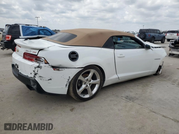 2014 Chevrolet Camaro LT with VIN 2G1FC3D3XE9145902, listed as a Copart auction lot 48746525 with 81,177 mi miles and Salvage title. Bid and sale history available at DreamBid. Image 3.