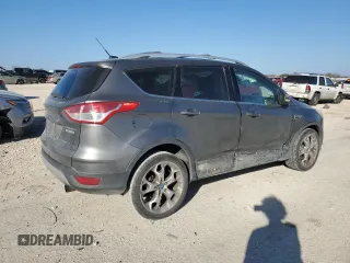 2013 Ford Escape Titanium with VIN 1FMCU0J90DUD23778, listed as a Copart auction lot 43647835 with 130,558 mi miles and Salvage Title. Bid and sale history available at carsss.com. Image 3.