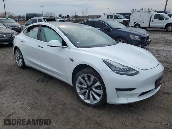 2019 Tesla Model 3 Mid Range with VIN 5YJ3E1EA8KF466382, listed as a Copart auction lot 46578205 with Not Provided miles and Salvage Title. Bid and sale history available at DreamBid. Image 4.