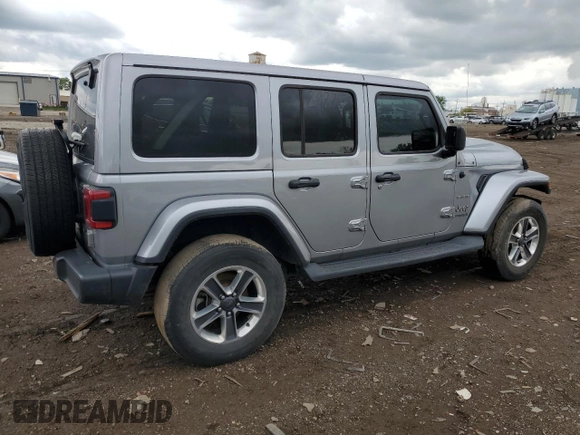 2018 Jeep Wrangler Unlimited Sahara with VIN 1C4HJXEG6JW239095, listed as a Copart auction lot 58222225 with 59,969 mi miles and Salvage title. Bid and sale history available at DreamBid. Image 3.
