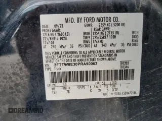 2023 Ford Maverick XL with VIN 3FTTW8E30PRA90063, listed as a Copart auction lot 51502685 with 34,133 mi miles and Salvage Title. Bid and sale history available at DreamBid. Image 13.