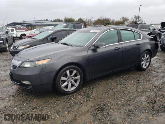 2012 Acura TL Tech Auto with VIN 19UUA8F59CA002104, listed as a Copart auction lot 49138385 with 127,319 mi miles and Salvage Title. Bid and sale history available at carsss.com. Image 1.
