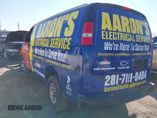 2018 Chevrolet Express Cargo Van with VIN 1GCWGAFP4J1286284, listed as a IAAI auction lot 41640914 with 98,691 mi miles. Bid and sale history available at carsss.com. Image 3.